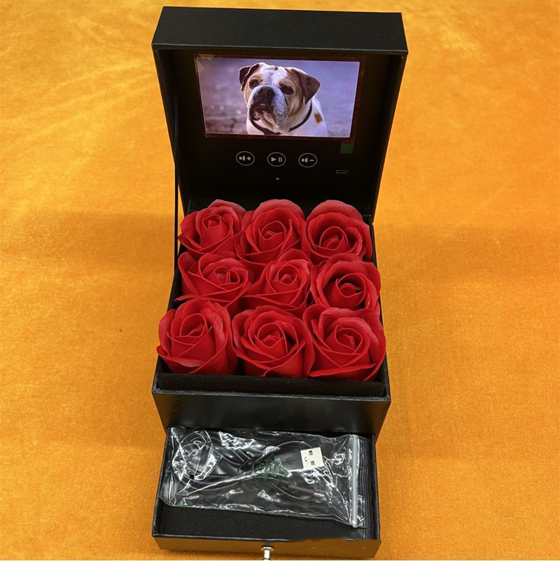 Jewelry Real Rose Flower Drawer Gift Box
