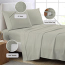 Pizuna Twin Sheet Set 100% Luxury Cotton 800 Thread Count Soft Sateen Weave Breathable Hotel Quality Cooling Bed Sheets Twin Size Bedding Set with Deep Pocket & Easy Fit Bedsheet (3PC) Silver