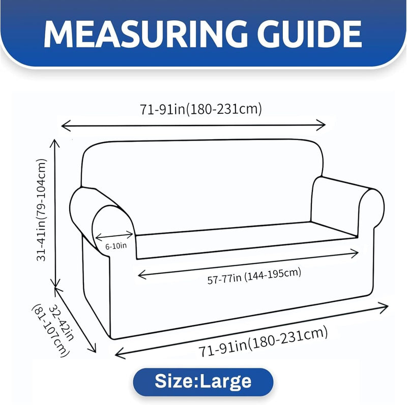 XINEAGE 2025 New 1 Piece Couch Covers for 3 Cushion Couch (79"-91") Stretch Sofa Cover Slipcover Pet Friendly Soft Washable Furniture Protector with Elastic Bottom for Kids,Dog (Sofa, Light Gray)