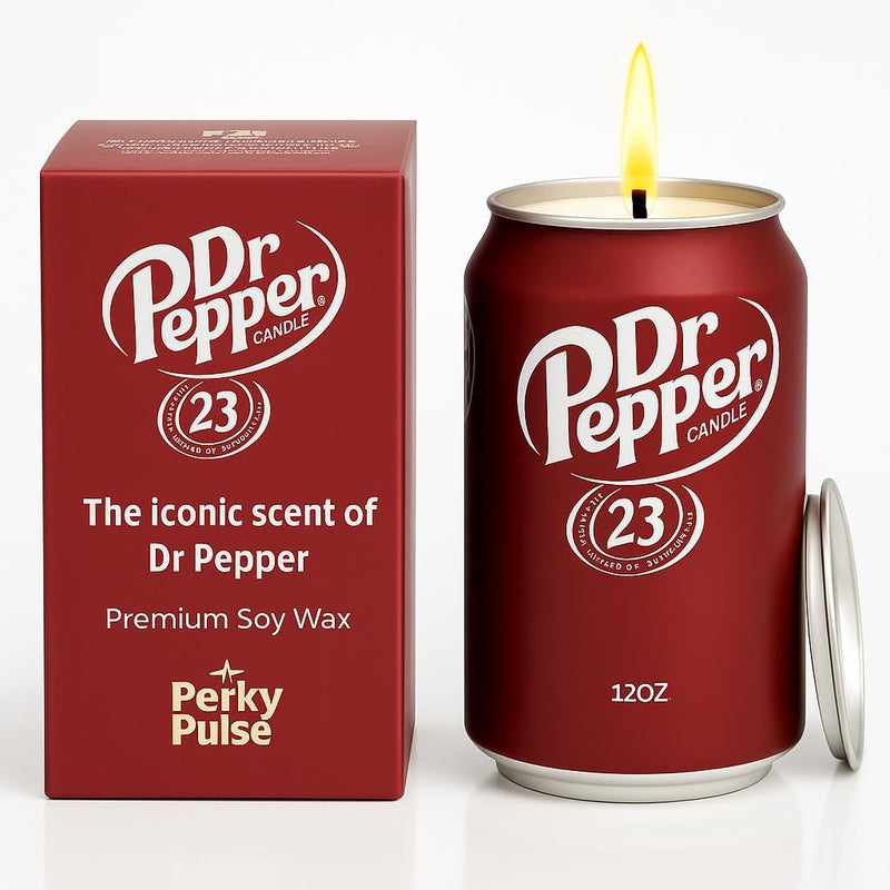 Dr Pepper Candle – The Cute & Funny Soda Candle for Cool Gifts – Dr Pepper Stuff – Cute Candles, Cool Things & Dr Pepper Gifts