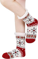Winter Womens Warm Fluffy Slipper Socks, Soft Cozy Fuzzy Christmas Sock with Non-Slip Grippers for ladies Gifts