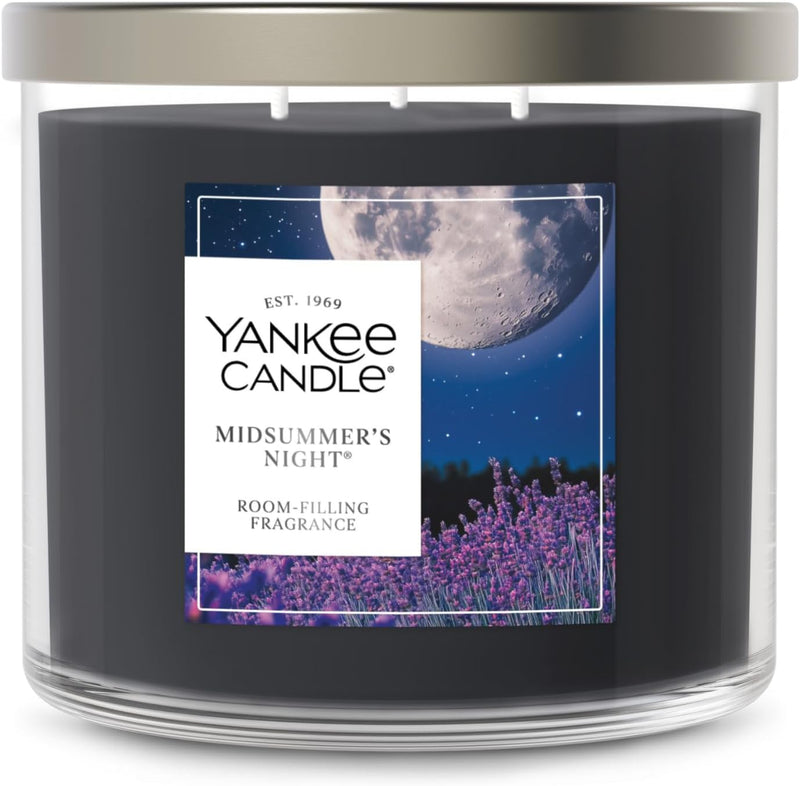 Yankee Candle Mid Summer's Night, Scented Candle, 14.5oz 3-Wick Candle Jar with up to 40 Hours Burn Time