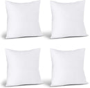 Utopia Bedding Throw Pillows (Set of 4, White), 18 x 18 Inches Pillows for Sofa, Bed and Couch Decorative Stuffer Pillow