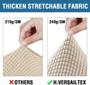 H.VERSAILTEX 4 Piece Stretch Couch Covers for 3 Cushion Couch Sofa Furniture Slipcovers Feature Upgraded Thicker Jacquard Fabric (Sofa, Natural)