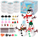 Christmas Stocking Stuffers for Kids Teen Boys Girls - 9 Pack Build Snowman Kit Christmas Crafts Gifts for Kids Creative Air Dry Modeling Clay Xmas Gift Birthday Gifts