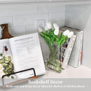 Puransen Clear Book Flower Vase - Floral Bookshelf Decor, Acrylic Flower Holder & Space-Saving Organizer, Modern Home Office/Study Desk Minimalist Aesthetic (Not Including Flowers)