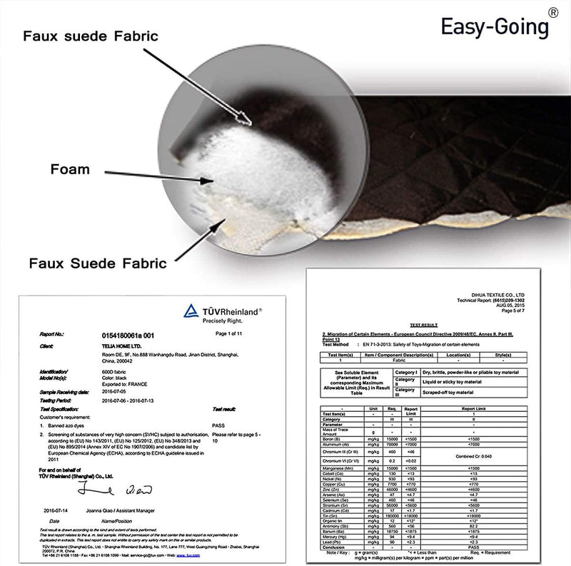 Easy-Going Reversible Couch Cover for 3 Cushion Couch Sofa Cover for Dogs Water Resistant Furniture Protector Cover with Foam Sticks Elastic Straps for Pet Cat (Sofa, Gray/Light Gray)