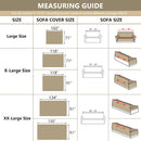 MYSKY HOME Couch Cover for Pets, Beige Couch Covers for 2 Cushion Couch Sofa, Sofa Slipcover Sectional L Shape Chenille Covers for Pets, Throw Couch for Dogs, Kids,71" X118"