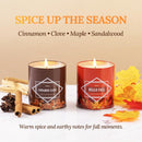 Fall Candles – 36oz (4×9oz) Soy Candles Gift Set with Autumn Scents: Pumpkin Spice, Cinnamon Clove, Apple Pie, Hello Fall – Gifts for Women & Men, Autumn Home Decor