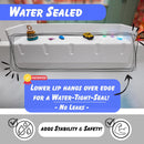 Tub Topper® Bathtub Splash Guard & Bath Shelf for Kids – Toddler Bath Tray, Bath Toys Storage & Ledge Organizer – Splash Guard for Bathtub with Suction Cups – Kids Bathroom Accessories (White)