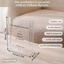 Puransen Clear Book Flower Vase - Floral Bookshelf Decor, Acrylic Flower Holder & Space-Saving Organizer, Modern Home Office/Study Desk Minimalist Aesthetic (Not Including Flowers)