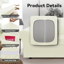 100% WaterproofCouch Cover 4-Piece Set Striped Sofa Slipcovers for 3 Cushion Couch Sofa Covers with TPU Leakproof Bottom Stretch Couch Protector Pet Proof - Sofa(3-Cushion), Ivory