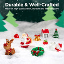 Mini Christmas Ornaments, Sooez Set of 24 Cute Miniature Resin Christmas Tree Ornament Figures Advent Calendar Fillers, Durable & Well-Crafted 3-D Figurines with Gold Loops for Easy Hanging