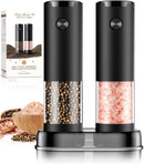 Electric Salt and Pepper Grinder Set Automatic Battery Pepper Mill Shakers Adjustable Coarseness Upgraded Larger Capacity with Led Home and Kitchen Appliances for New House Warming Gifts