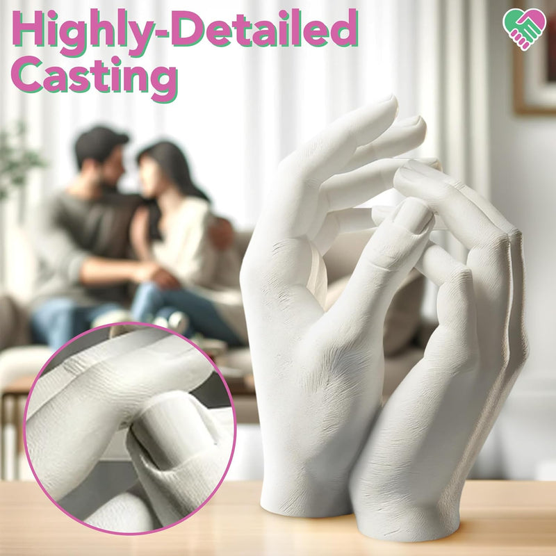 Luna Bean Hand Casting Kit – The Original Hand Mold Kit for Couples – Christmas Gifts for Women, Bridal Shower, Wedding, Engagement Gifts Her Him Anniversary Men Mom Wife Husband Boyfriend Girlfriend