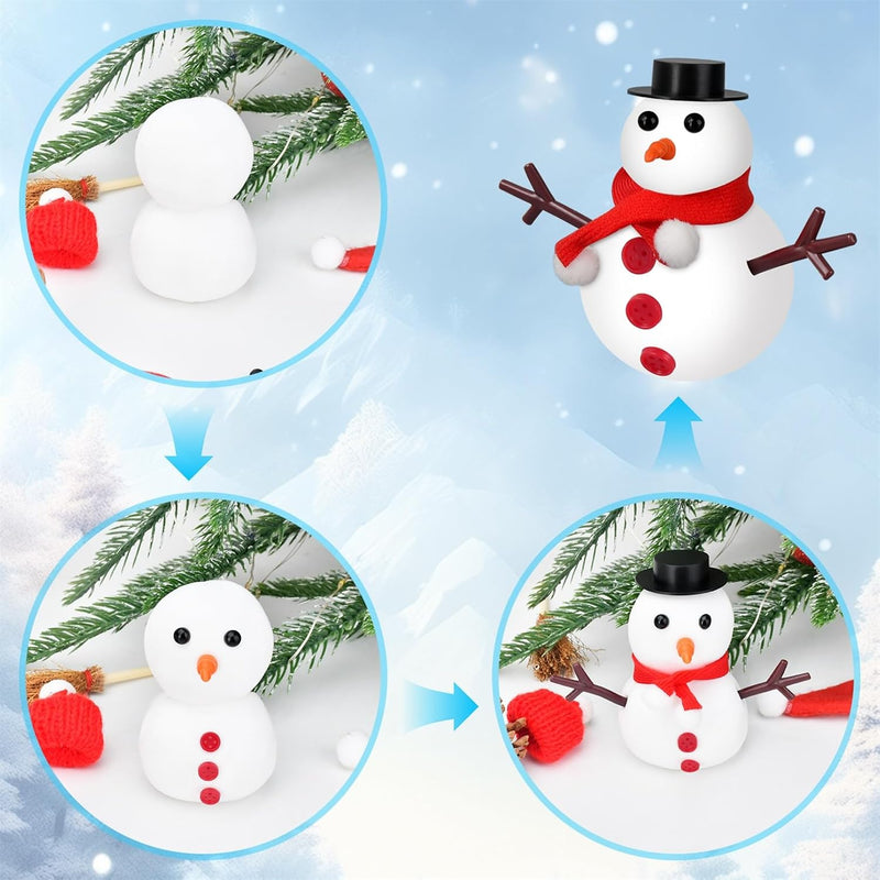 Christmas Stocking Stuffers for Kids Teen Boys Girls - 9 Pack Build Snowman Kit Christmas Crafts Gifts for Kids Creative Air Dry Modeling Clay Xmas Gift Birthday Gifts