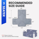 XINEAGE Waterproof Couch Cover for Dogs, 3 Seater Sofa Cover with Elastic Straps & Pockets, Triple Non-Slip Protection, Washable Furniture Protector for Kids (69" Sofa, Light Gray)