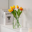 Puransen Clear Book Flower Vase - Floral Bookshelf Decor, Acrylic Flower Holder & Space-Saving Organizer, Modern Home Office/Study Desk Minimalist Aesthetic (Not Including Flowers)