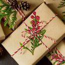 32 Pack Christmas Tree Decorations, Artificial Red Berry Stems 6.5 Inch Christmas Berry Picks with Holly Berries for Xmas Winter Holiday Home DIY Ornaments