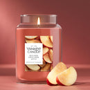 Yankee Candle Sugared Cinnamon Apple, Fall Scented Candle, 22oz Large Jar with up to 150 Hour Burn Time