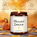 Auelife Fall Candle Set | 4 Pack Scented Candles for Home - Candle Gifts for Women Men, Soy Candles Home Scented | Autumn Fragrance of - Apple Pie/Cinnamon/Harvest/Wreath