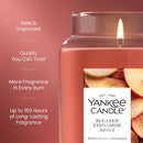 Yankee Candle Sugared Cinnamon Apple, Fall Scented Candle, 22oz Large Jar with up to 150 Hour Burn Time