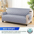 XINEAGE Waterproof Couch Cover for Dogs, 3 Seater Sofa Cover with Elastic Straps & Pockets, Triple Non-Slip Protection, Washable Furniture Protector for Kids (69" Sofa, Light Gray)