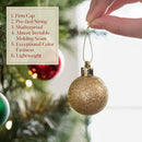 Valery Madelyn 1.57 Inches Small Christmas Tree Decorations Ornament Set for Fall Halloween, 24ct Red Green Gold Shatterproof Hanging Ball Ornaments Holiday Party Decor