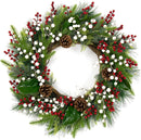 32 Pack Christmas Tree Decorations, Artificial Red Berry Stems 6.5 Inch Christmas Berry Picks with Holly Berries for Xmas Winter Holiday Home DIY Ornaments