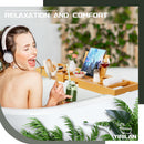 Premium Bathtub Tray Caddy, Expandable Bath Tray, Unique House Warming Gifts, New Home, Anniversary and Wedding Gifts for Couple, Bridal Shower Gift for Women