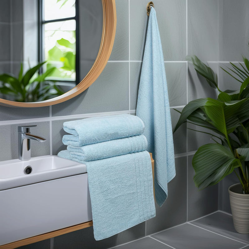 Tens Towels Pack of 4 Extra Large Bath Towels 30 x 60 Inches, 100% Cotton, Larger & Lighter Weight, Quicker to Dry, Super Soft and Absorbent, Perfect for Bathroom, Dark Grey