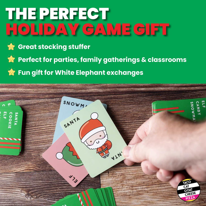 Santa Cookie Elf Candy Snowman Christmas Edition Holiday Card Game by Taco Cat Goat Cheese Pizza | Great for Stockings and White Elephant Gift | Fun for Kids, Teens, Adults, and Families | 2-8 Players