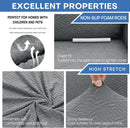 XINEAGE 2025 New 1 Piece Couch Covers for 3 Cushion Couch (79"-91") Stretch Sofa Cover Slipcover Pet Friendly Soft Washable Furniture Protector with Elastic Bottom for Kids,Dog (Sofa, Light Gray)