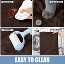 Smiry Waterproof Dog Bed Cover Pet Blanket, Soft Washable Dog Blanket for Furniture Bed Couch Sofa Reversible, Checkered (40"x70", Chocolate/Chocolate)