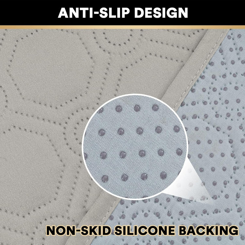 PrinceDeco 100% Waterproof Sofa Covers Couch Cover Sofa Cover for Dogs Couch Protector Triple Non-Slip Sofa Slipcover for 3 Cushion Couch Furniture Protector Pet Dog Friendly (Sofa 68'',French Oak)