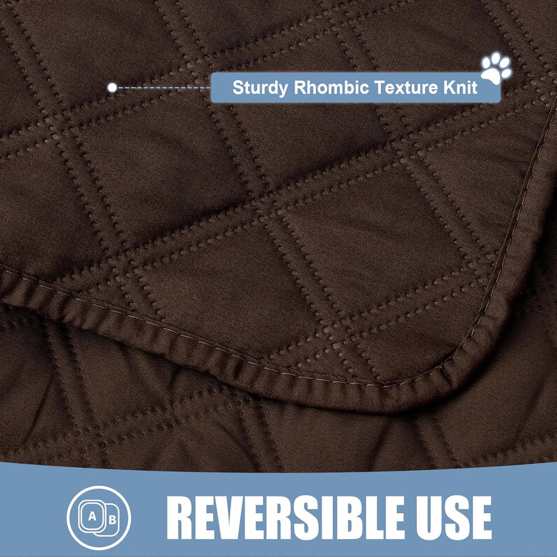 Smiry Waterproof Dog Bed Cover Pet Blanket, Soft Washable Dog Blanket for Furniture Bed Couch Sofa Reversible, Checkered (40"x70", Chocolate/Chocolate)