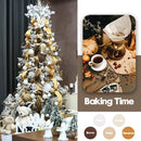 Sea Team 25-Pack Flocked Velvet Christmas Tree Ball Ornaments Set, Decorative Hanging Baubles, Shatterproof Plastic Decorations for Xmas Tree, Wreath, Garland, 60mm/2.36 Inches, Baking Time