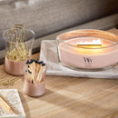 WoodWick Ellipse Scented Candle, Vanilla & Sea Salt Scent, Crackles as it Burns, Up to 50 Hours Burn Time, Premium Soy Blend, Perfect for Gifting, 16oz