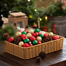 Valery Madelyn 1.57 Inches Small Christmas Tree Decorations Ornament Set for Fall Halloween, 24ct Red Green Gold Shatterproof Hanging Ball Ornaments Holiday Party Decor