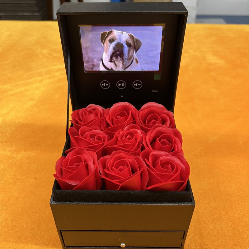 Jewelry Real Rose Flower Drawer Gift Box