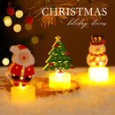 LED Electronic Candle Lights Christmas Trees Santa Claus Snowmen Creative Candles Small Night Lights Home Decorative Ornaments