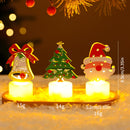 LED Electronic Candle Lights Christmas Trees Santa Claus Snowmen Creative Candles Small Night Lights Home Decorative Ornaments