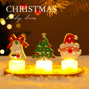 LED Electronic Candle Lights Christmas Trees Santa Claus Snowmen Creative Candles Small Night Lights Home Decorative Ornaments